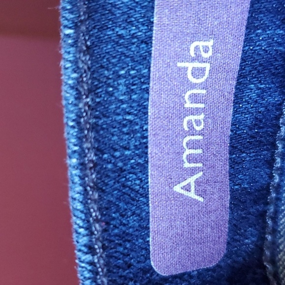 Gloria Vanderbilt AMANDA Dark Blue Straight Jeans SIZE 16 - Picture 3 of 10